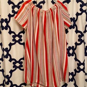 Pinstripe dress with pockets!